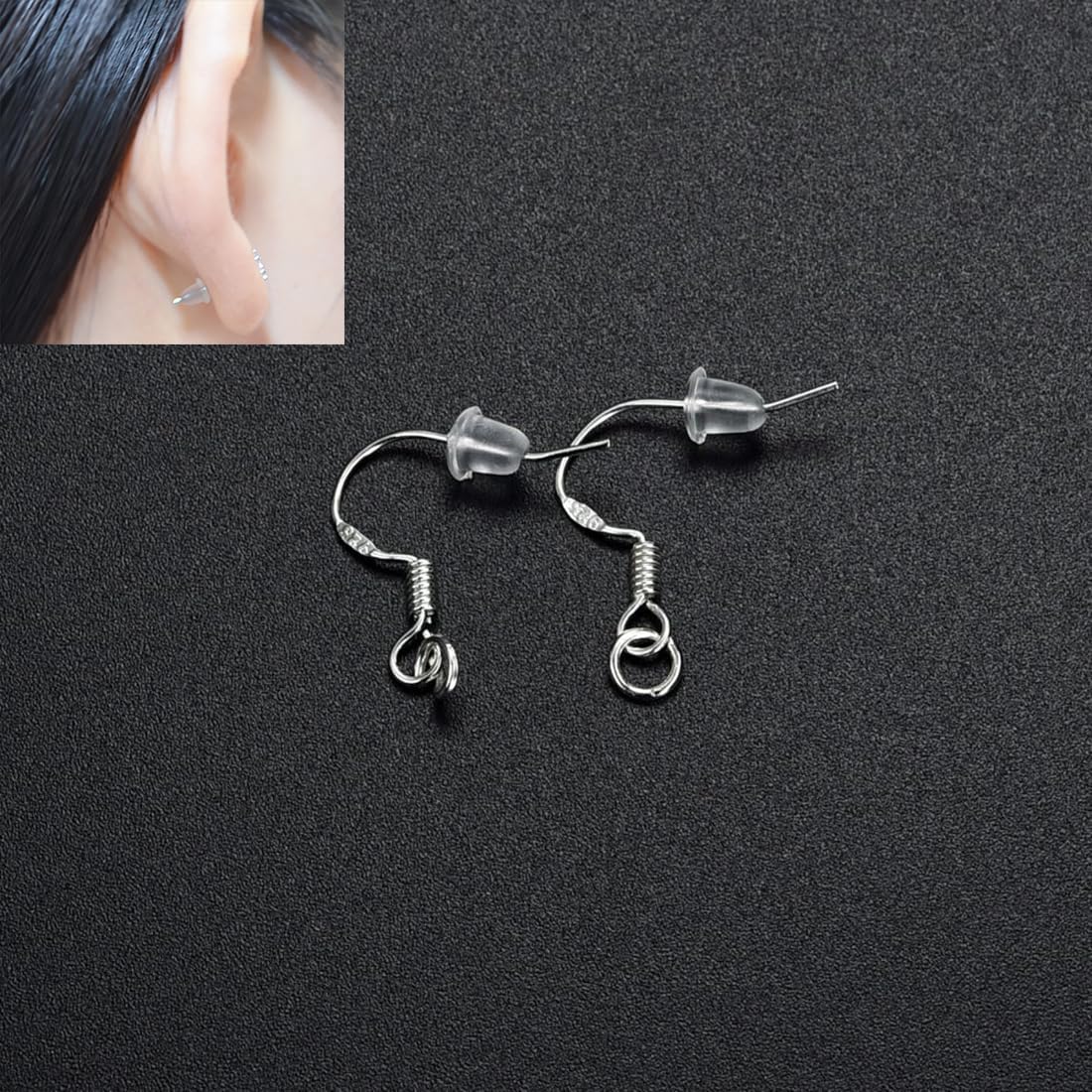 SUNDAY MIRTH Earring Backs Ear Safety Backing Pads Ear Pin Locking Earring Backstops Lock  Clutch Stopper Replacement for Studs Fish Hook Earring Hoops 400 Pack
