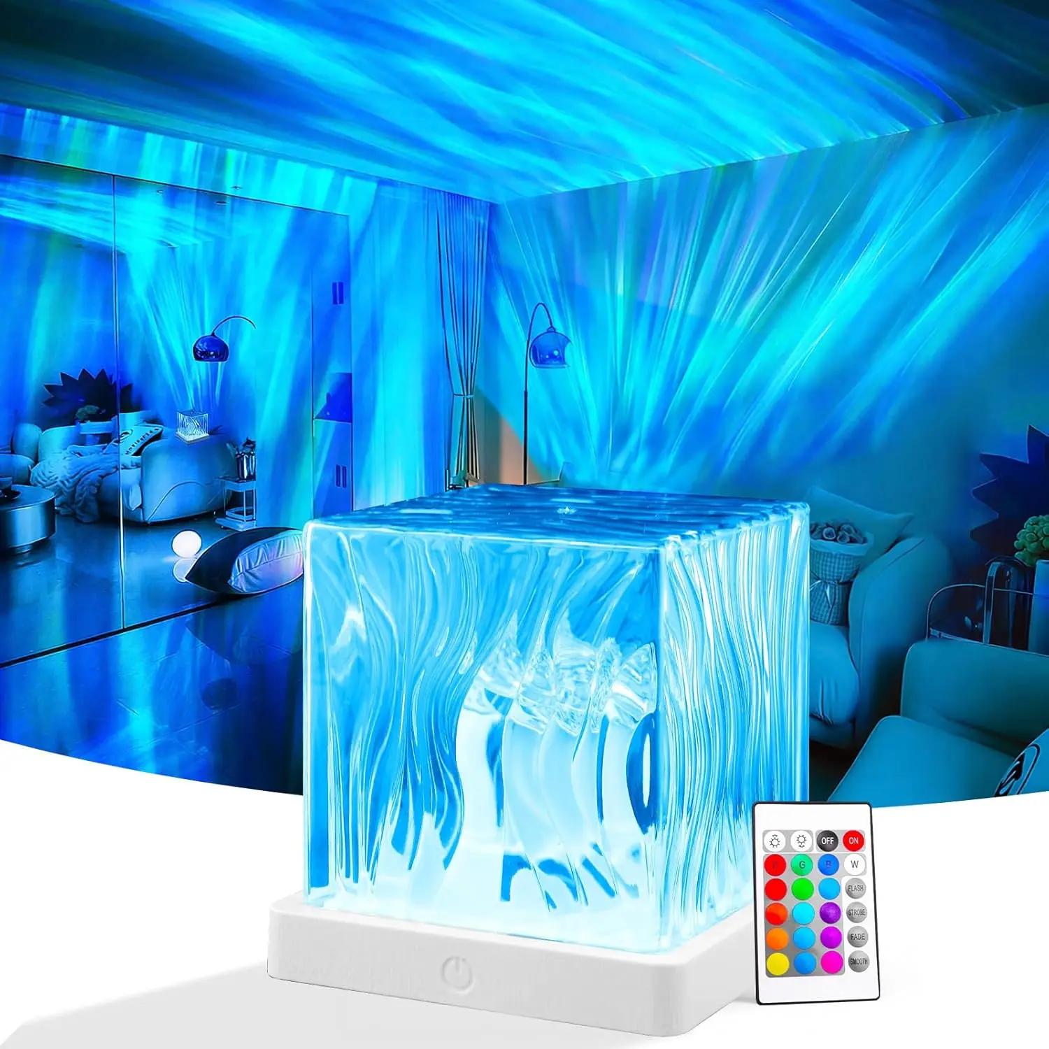 Northern Galaxy Light Projector with Remote, 16 Color Night Light for Room