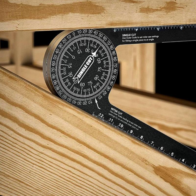Pro-Grade 360° Miter Saw Protractor – High-Precision Angle Finder for Carpenters, Plumbers & Building Trades