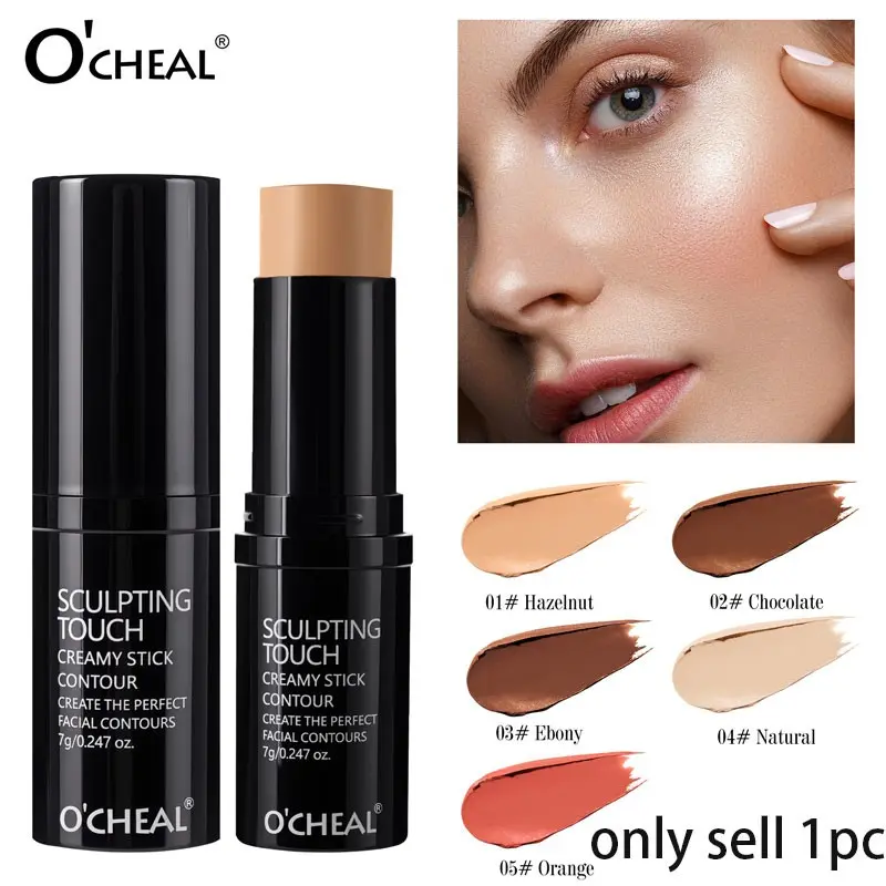 Contouring Stick, Long-Lasting Makeup, Cream Bronzer Stick, Portable & Versatile, Ideal for Nose Shadow Highlighter, Easy Application, Perfect for All Skin Types, Bronzer