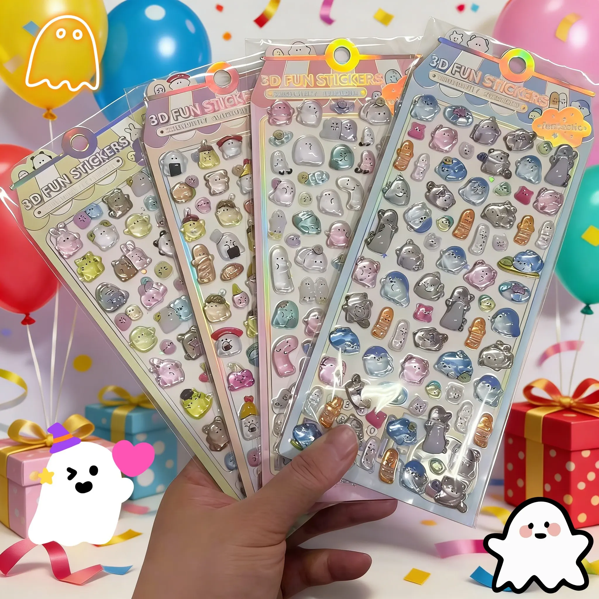 Cute 3D bubble stickers, group buying, DIY kids toys, decorative stickers, decoration sticker, fun and creative, perfect for journals, crafts, scrapbooking