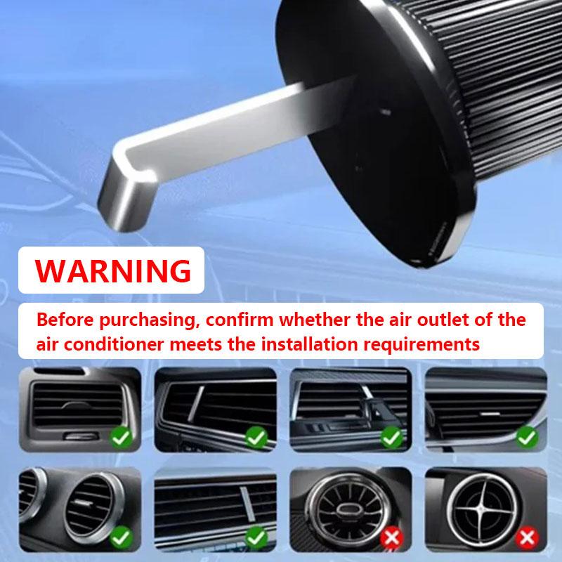 Wireless mobile phone car charger mobile phone holder one-click release fast charging manual clamp air outlet car mobile phone holder suitable for wireless charging mobile phone USB port