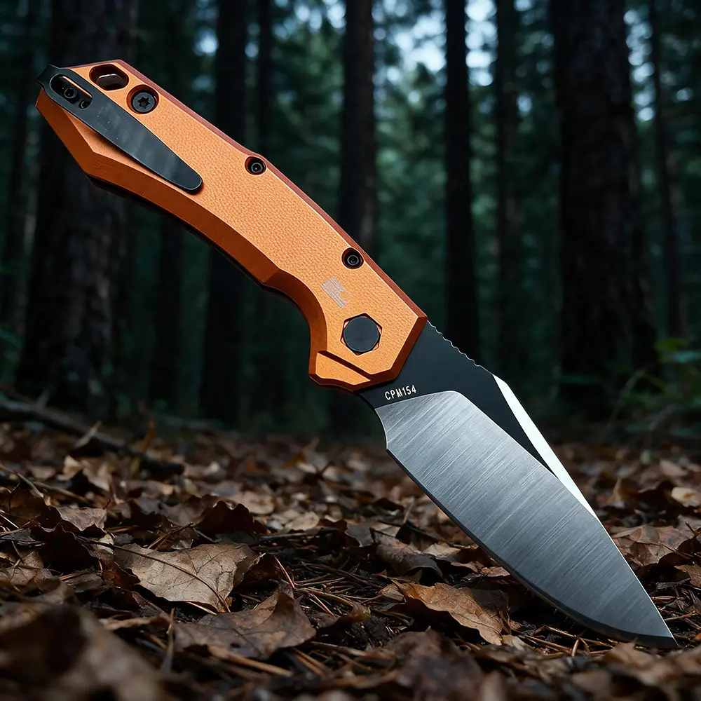 Limited Edition KS7851 Launch 19 CPM-154 Clip Point Aluminum G10 Handle Folding Knife for Tactical Gear, Camp Prep, Box Opening, Daily Carry, Desk Duty, Quick Flick, Pocket Clip, One-Hand Open, Ambidextrous, Flipper Action