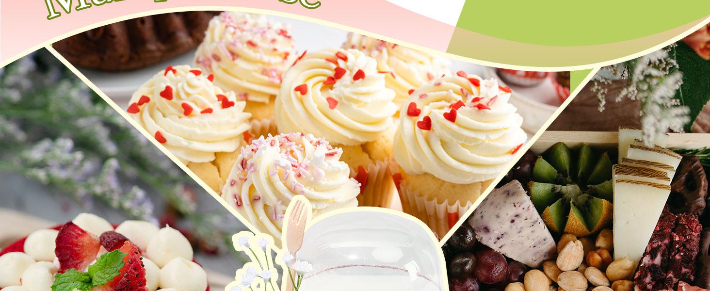 50 Sets Disposable Individual Charcuterie Cup Clear Plastic Round Cake Boxes with Dome Lids Mini Wooden Spork Rope for Outdoor Snack Packing Open Houses Gatherings Wedding Party Event 50 Sets Disposable Individual Charcuterie Cup Clear Plastic Round Cake Boxes with Dome Lids Mini Wooden Spork Rope for Outdoor Snack Packing Open Houses Gatherings Wedding Party Event
