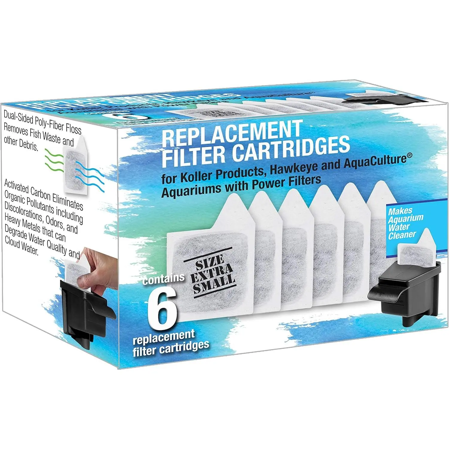 Filter Cartridges - XS, 6 Count (Pack of 1), White