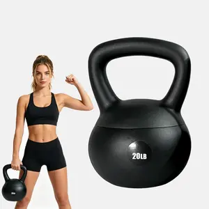 Women’s Shock Absorbing Soft Kettle Bell 10LB/15LB/20LB, Shock Resistant Anti-Impact Non-Scratch Vinyl Beginner Workout Weight Set
