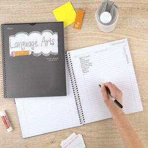 Five Star Interactive Notetaking Spiral Notebooks, 3, 1Subject, College Ruled Paper, 11" x 81/2", 100 Sheets, Customizable Cover, Black, Amethyst Purple, Harvest Yellow (820196ECM)