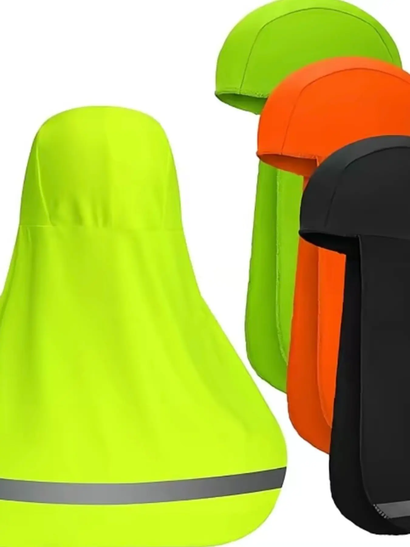 4pcs Cooling Skull Cap, Long-Tail Neck Guard, Sun Protection with Reflective Strip, Unisex Cycling/hiking/back-To-School, Summer Headwear