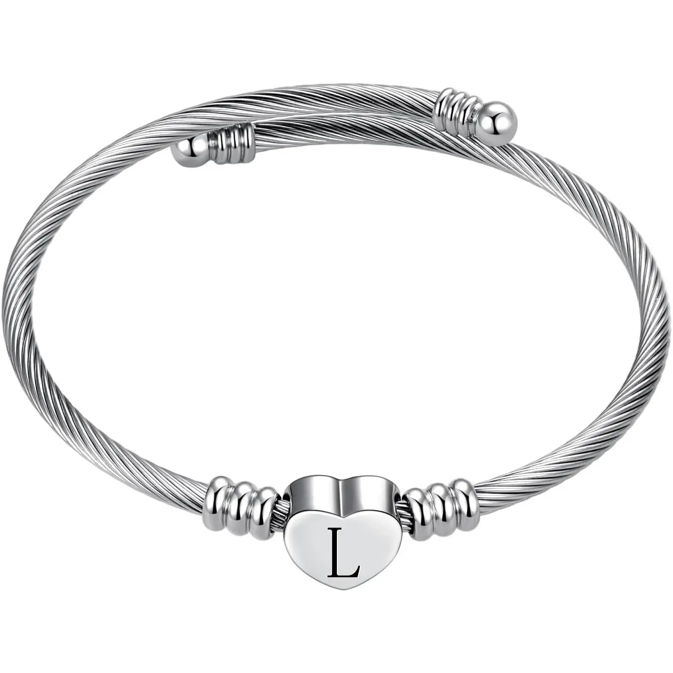 Women Name Initial Letter Bangle Bracelets  Alphabet A-Z Bangle Bracelets Birthday