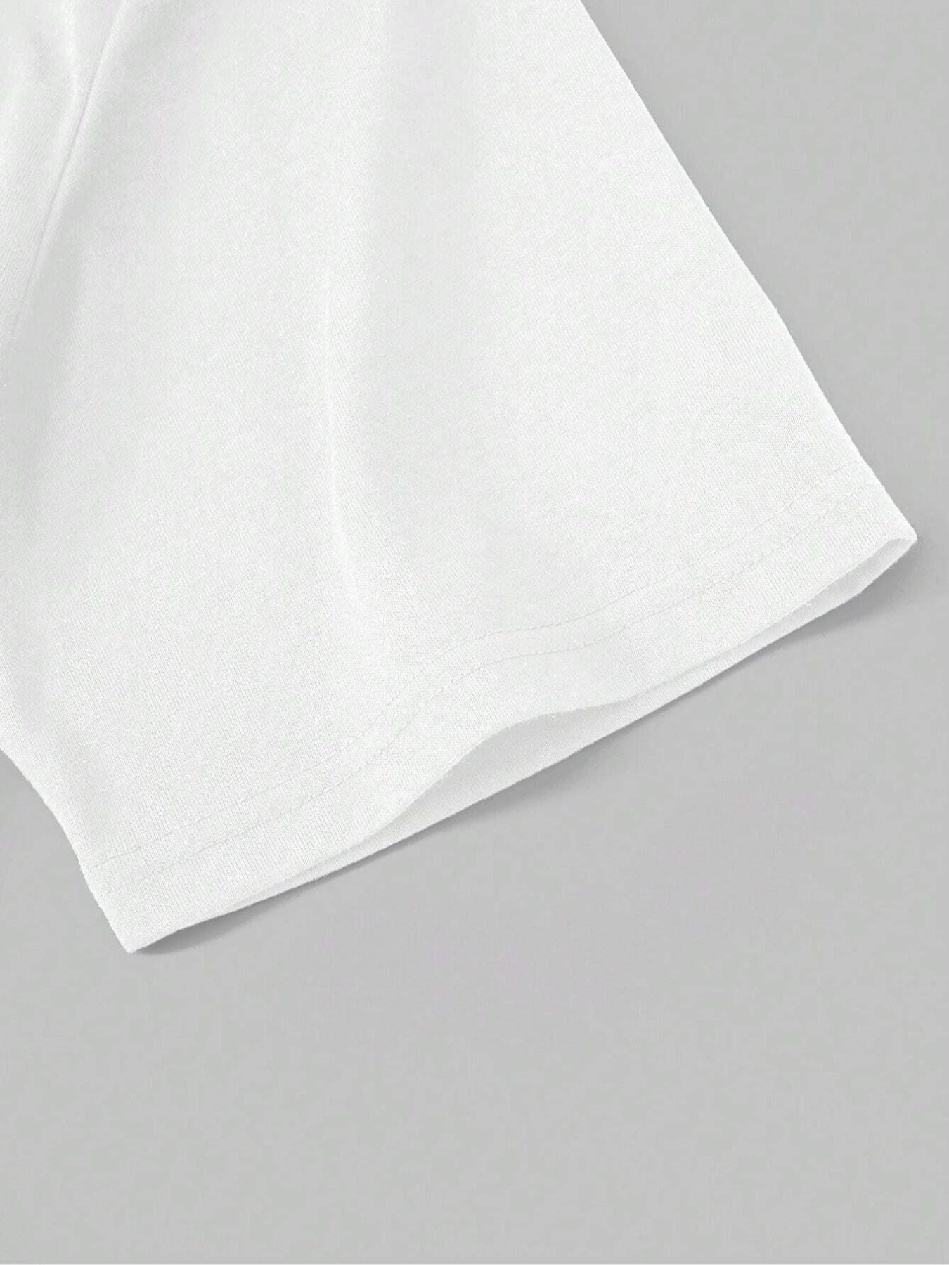 Men's Palm Tree & Letter Print Short Sleeve Graphic Tee, Regular Fit Casual Street Round Neck T-shirt for Summer, Men's Top for Daily Wear