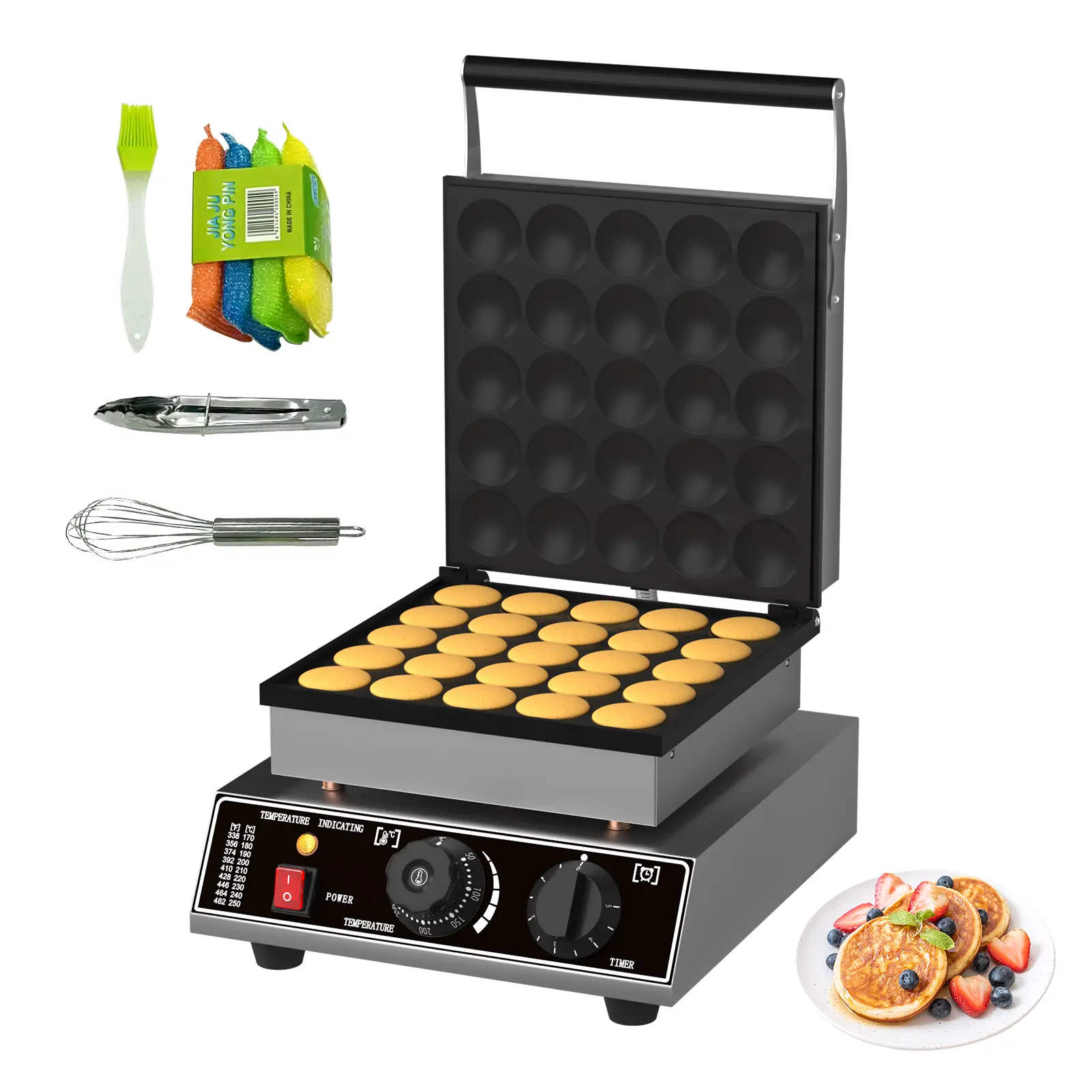 Commercial Waffle  Maker Machine,Stainless Steel Electric Waffle Maker with None-Stick Coating for Home and Commercial Use