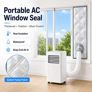 Portable Ac Window Seal Kit, Adjustable 39" Vertical/horizontal, 3-Layer Thickened, 100% Tight Seal, Easy Installation, Blocks Hot Air, Heat Insulation