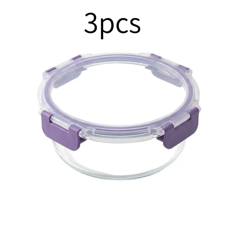 3 Pcs Large Size Rice Salad Storage Container High Capacity Fruit Vegetable Food Storage Lunch Box
