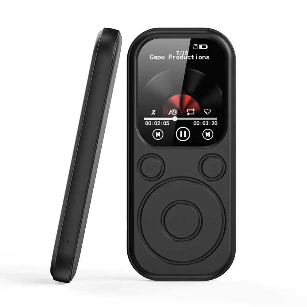 MP3 Bluetooth Player Type-C Port for Fast Charging 5.4 Bluetooth Version Expandable Memory Card Music Player FM Recording E-Book