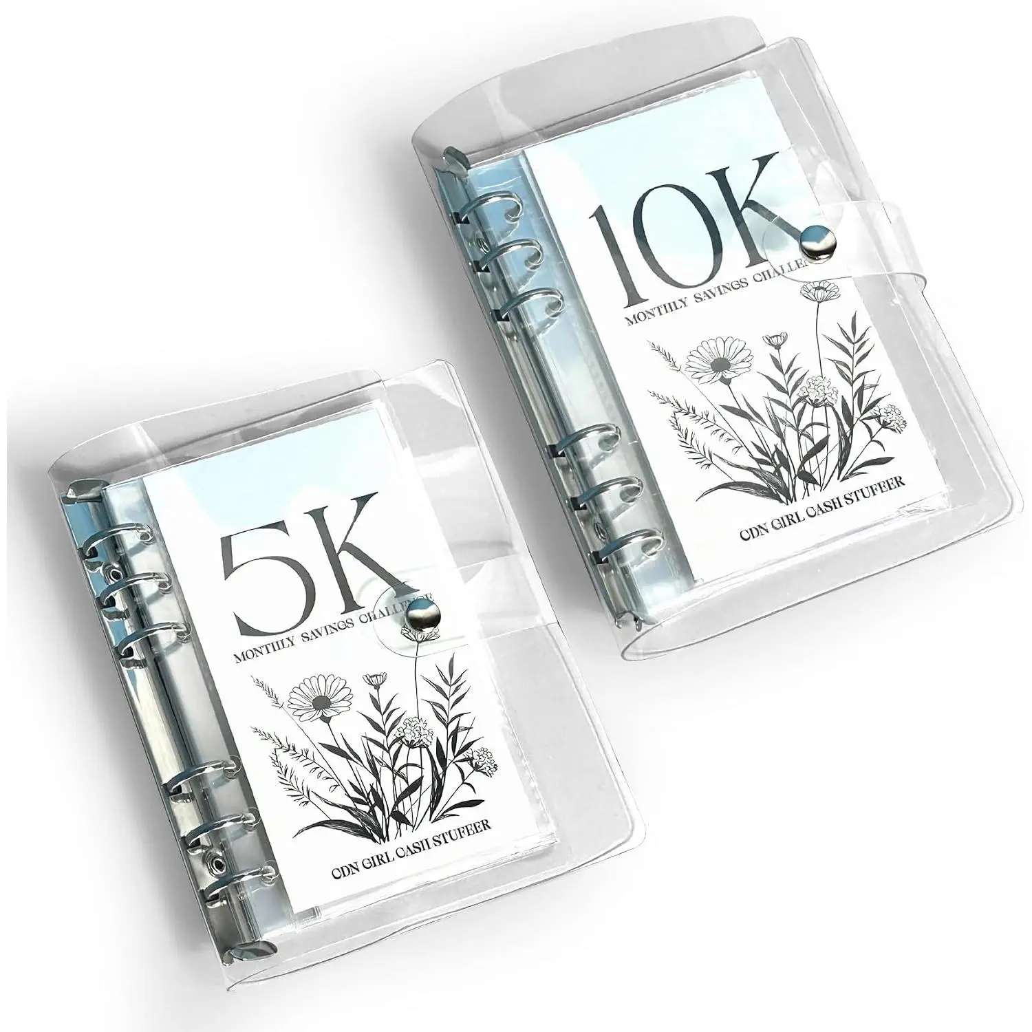 12 Month   Binder - 2 count  Savings Budget Binder with  Envelopes, Fun Way to Save $10K
