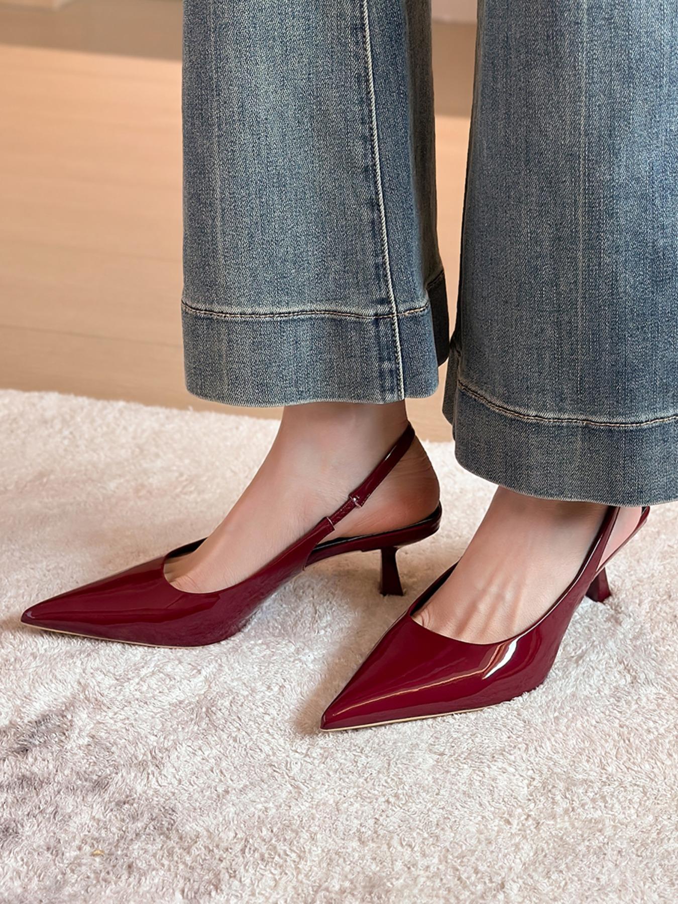 Women's Elegant Solid Color Pointed Toe Stiletto Heels, Fashionable High Heel Shoes for Party, Daily Clothing Decor for Women & Girls, Footwear