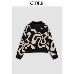 Cider Everyday Illusion Psychedelic Swirl Pullover Sweater Curve & Plus Dealsforyou
