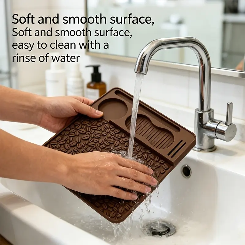 1pc Coffee Shop Tamping Mat, Coffee Tamping Mat Accessory Set, Non-slip Espresso Tamping Mat Stand, Corner Anti-slip Mat, High-quality Heat-resistant Coffee Tamping Platform, Barista-specific Espresso Accessory Tool