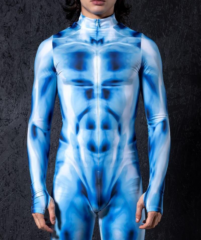 Halloween Party Performance Costumes 3D Printed Tights Jumpsuit for Men Anime Cosplay Clothing Party Carnival Festival Outfit