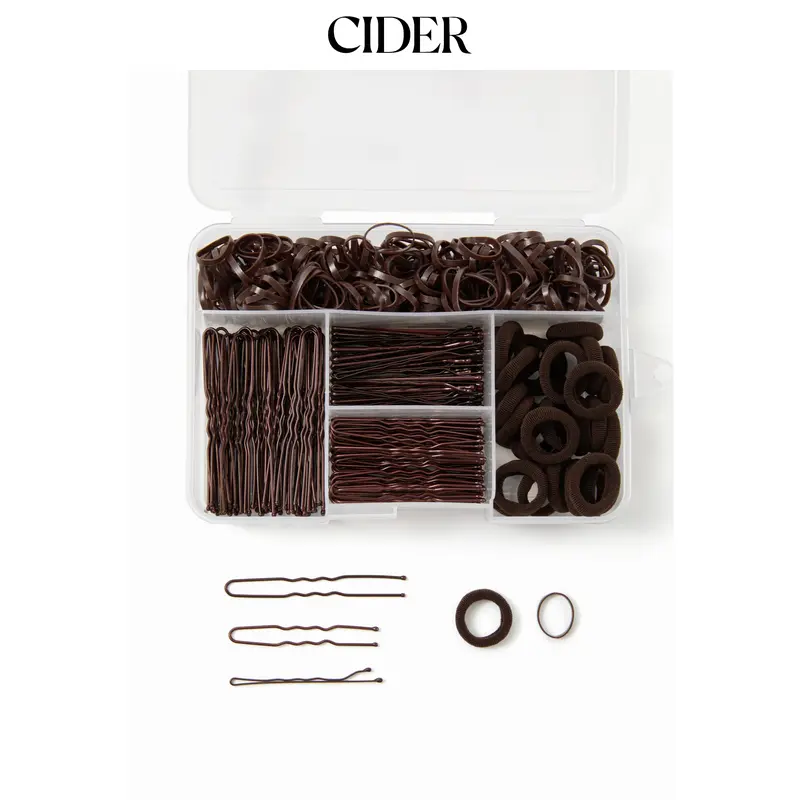Cider ELASTIC HAIR BAND & WAVY U-SHAPED HAIR CLIP SET