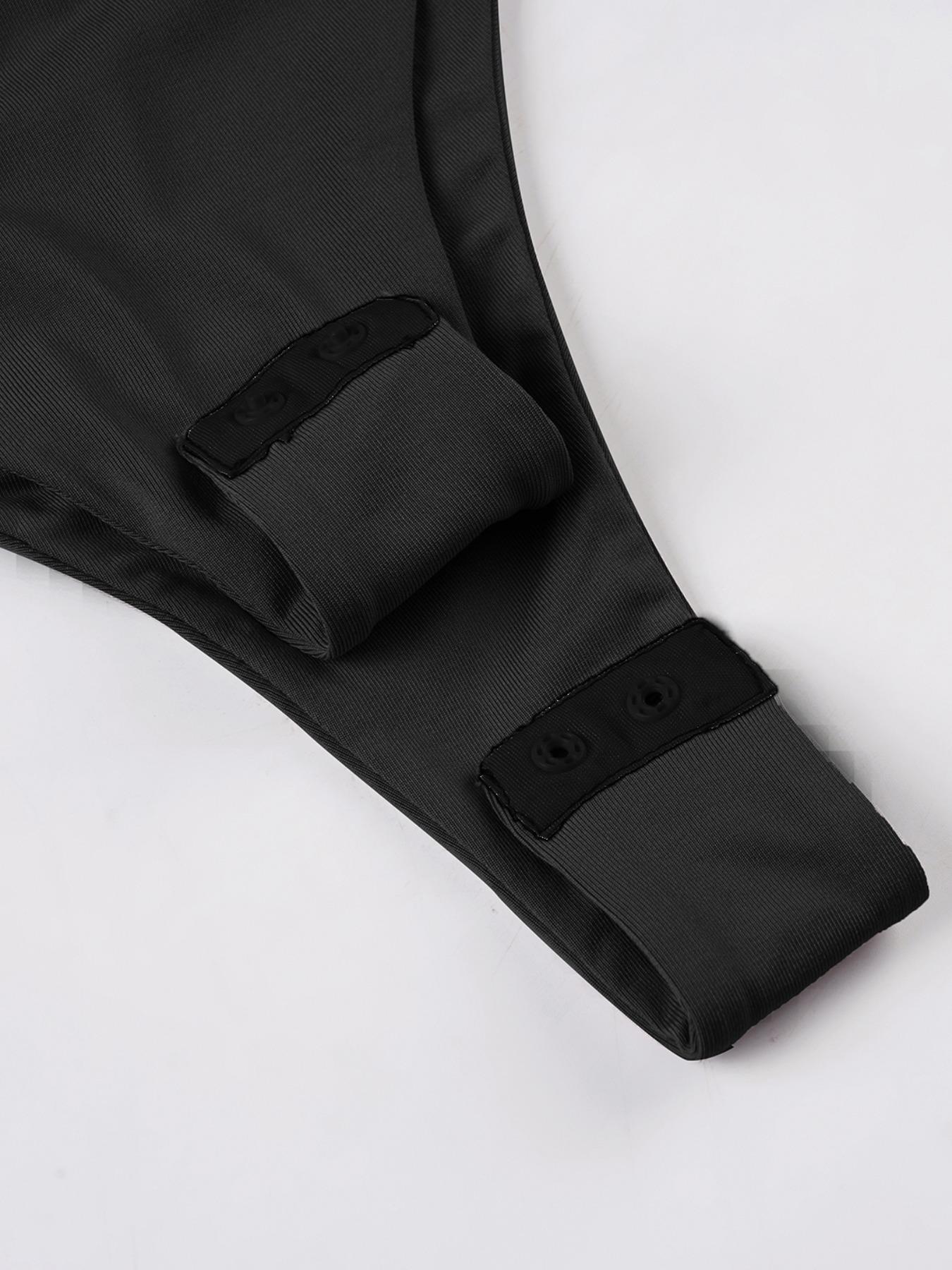 Women's Solid Backless Cami Bodysuit, Casual Street Fashion Sleeveless Bodysuit for Daily Wear, Ladies Clothes for Fall