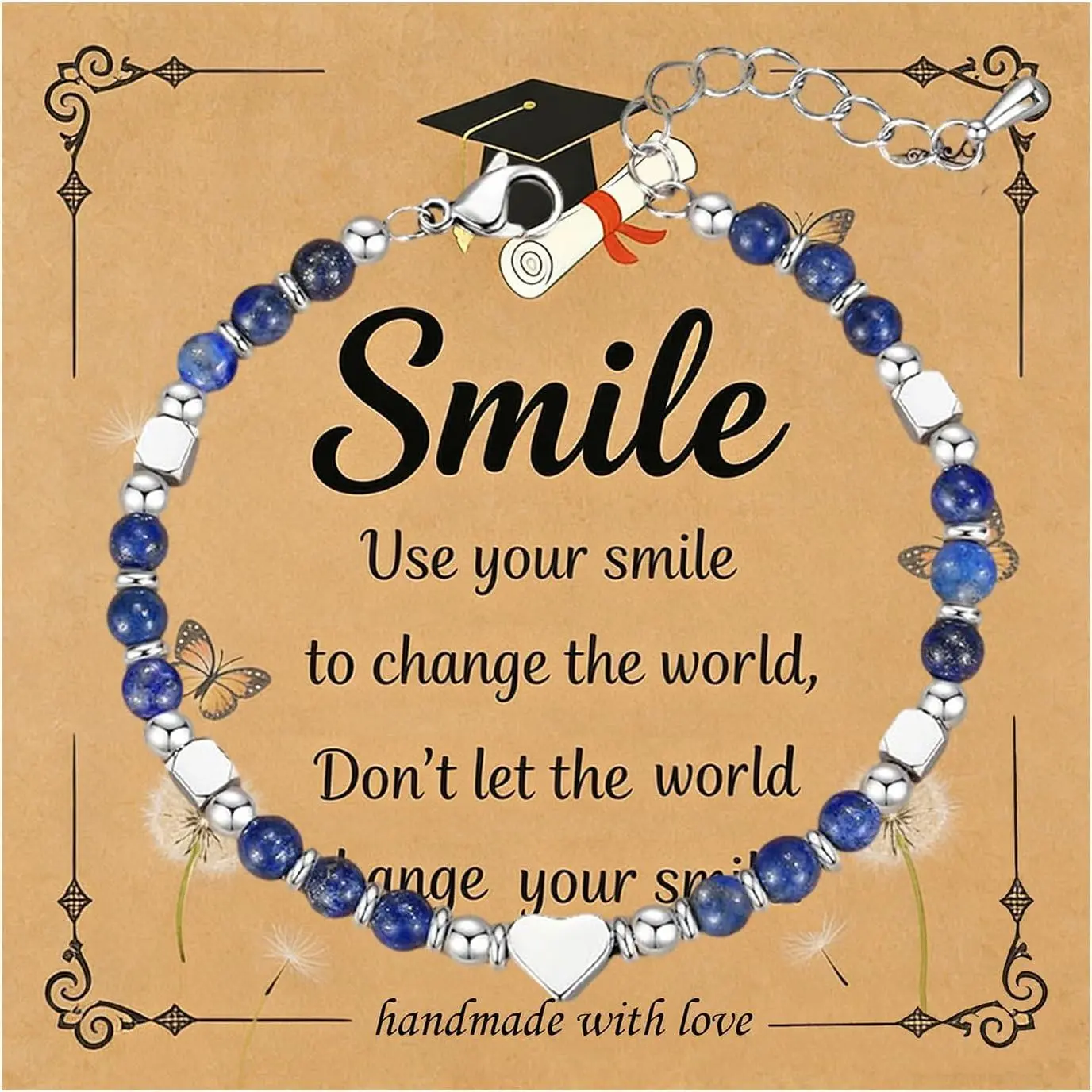 Graduation Gifts, Class of 2026   Graduation Bracelet for Her -  for Middle School, High School & College Women Graduates