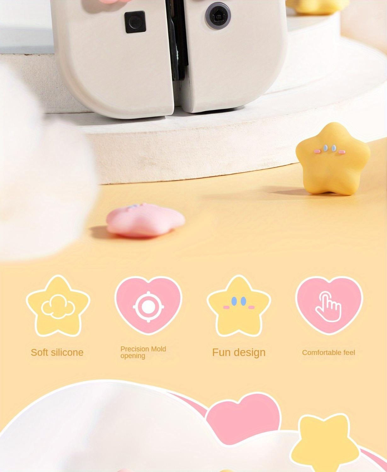 Silicone Thumb Grip Caps for Nintendo Switch/OLED - Non-Slip, Durable Joystick Covers with Cross Button Stickers - Perfect Gift Set