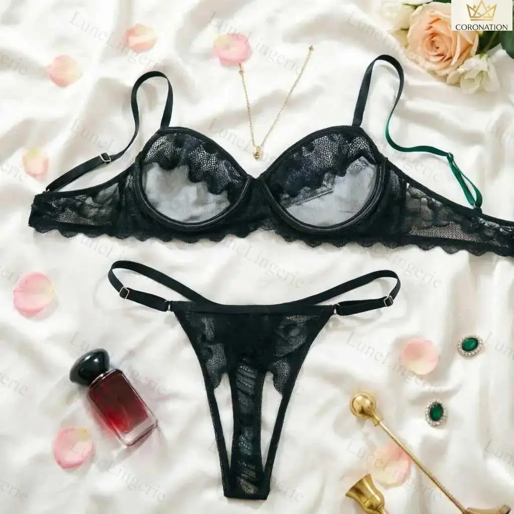 Women’s Lace Lingerie Set, Aesthetic Coquette Two Piece Cami Shorts Sleepwear with Sheer Lace Trim, Feminine Romantic Style Loungewear Set, Soft Lightweight Comfortable Pajama Outfit for Bedroom, Nightwear, Relaxing & Everyday Home Wear