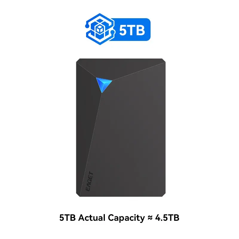 EAGET 5TB/4TB/1TB/500G/320GB/250GB Portable External Hard Drive USB3.0 High Speed Mechanical HDD Data Backup Storage Gamers Office Workers Laptop PC PS4 Xbox Game Video Music File Expand Storage - externalharddrive,portablehdd,datastorage - gaminggift