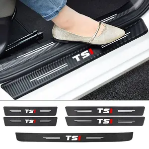 Car Sill Protector Decoration Sticker, Welcome Pedal Protection Strip, for Volkswagen Vw Tsi Tdi Apr Polo 5 6 Bora Jetta Passat B5 Golf 7 Mk5 Beetle 3b Tiguan