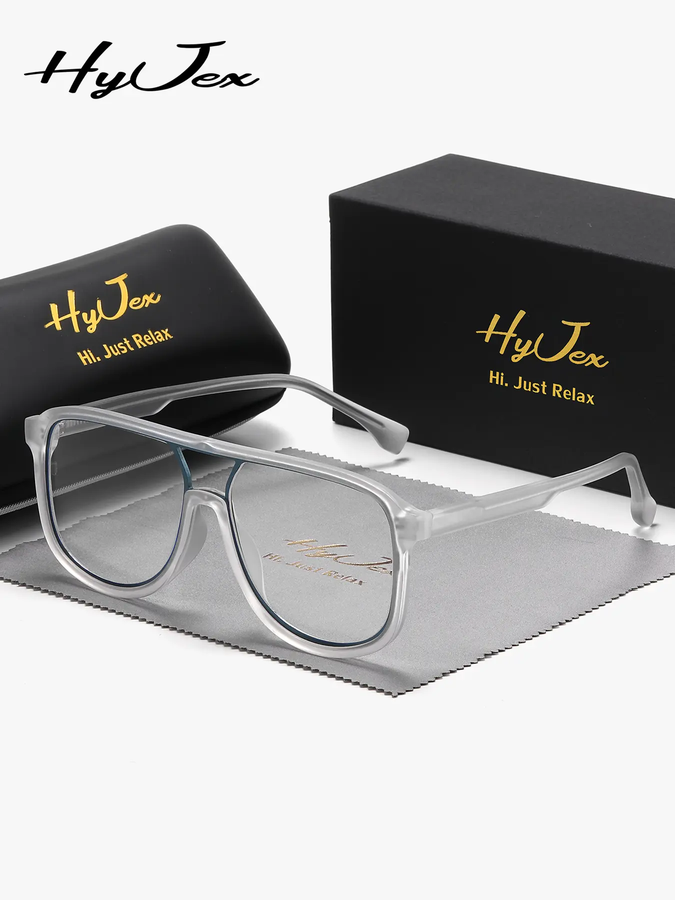 HyJex 1 Piece Unisex Gentle Impression Full Frame Plaon Glasses Boosting Approachability Frog Frame Plaon Glasses