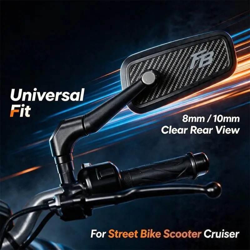 Motorcycle Universal Rear View Side Mirrors for Ho&nda for Kaw&asaki for Suzuki for Ya&maha for Aprilia Street Bike Cruiser Scooter Mirror 8mm 10mm Mirrors Rearviews