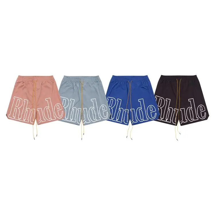 Mens Streetwear Graphic Shorts – Letter Print Casual Drawstring Shorts, Lightweight Summer Beach Sport Lounge Wear for Men