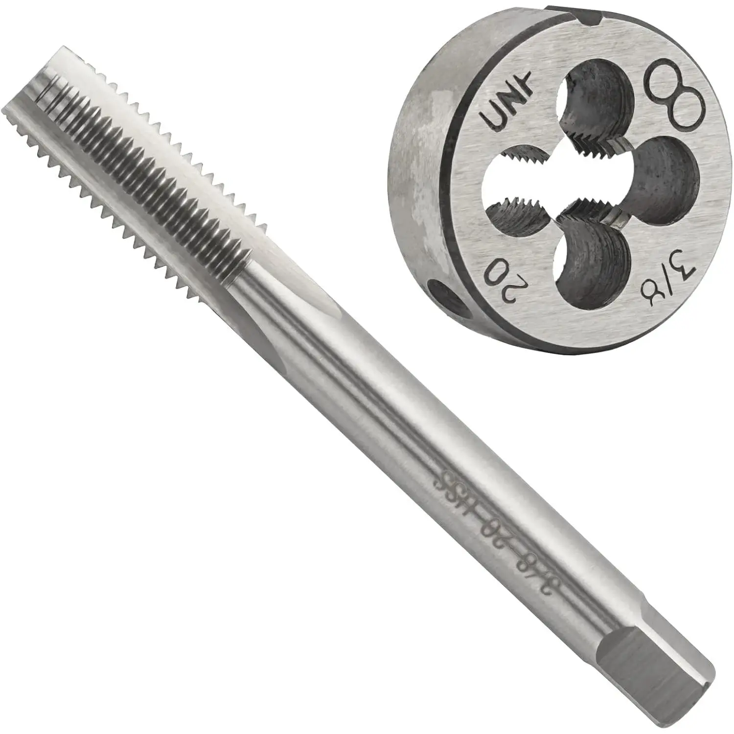 3/8"-20 UN Machine Tap And  Set Right Hand | 3/8 x 20 UN HSS Machine Thread Tap and Alloy Tool Steel Round ,  for The Production and Repair of Threads
