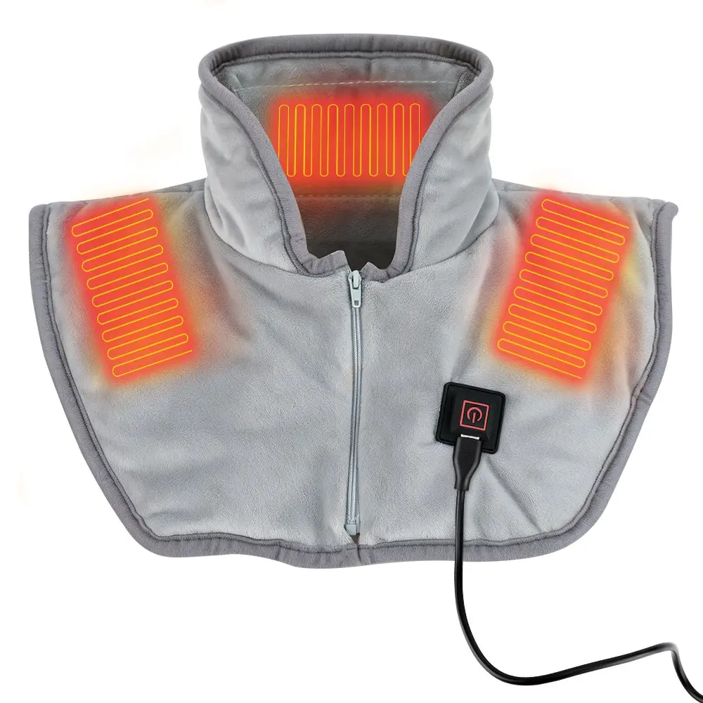 Three-Temperature USB Heating Shawl, 5v2a Safe Power, Zipper Design, Adjustable 45-65°c, Hand Washable, Ideal for Office and Home Use