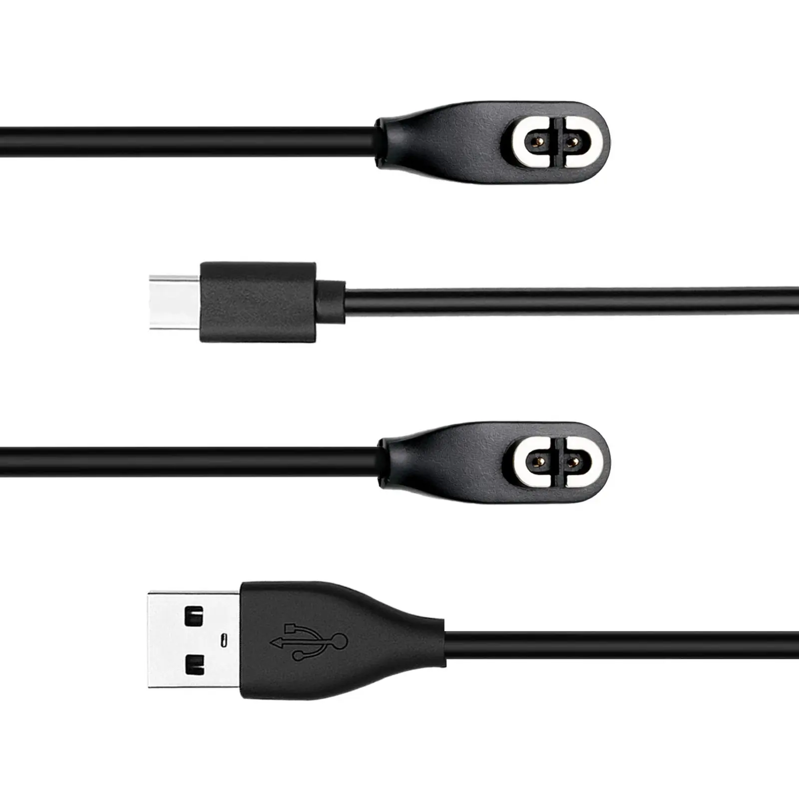 2-Pack USB Charging Cables, Charging Accessory for Shokz Bone Conduction Headphones, Magnetic Replacement Adapter Charger, Compatible with Aftershokz Models