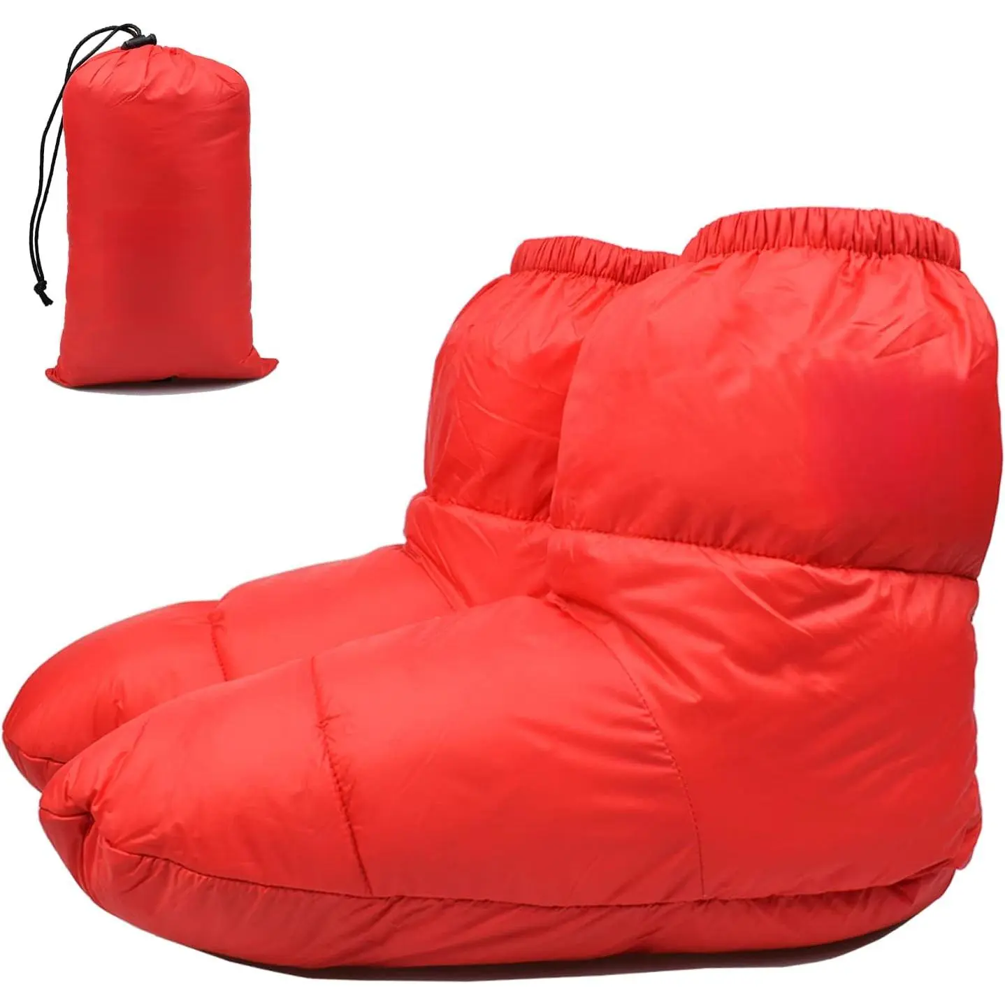 Down Booties Warm Socks  Men & Women - Ultralight Sleeping Sock  Camp, Backpacking - Soft & Cozy Camping Sleeping Bag Tent Down Slippers Foot Warmer