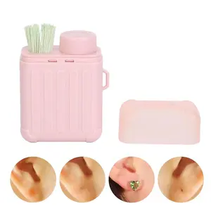 Ear Hole Ear Care Kit,Earrings Hole Cleaner,Disposable Aftercare Cleaner, with 240pcs Ear Piercing Hole Cleaner Floss & 10ml Cleaning Solution for Women Men (Rose Fragran) (Rose Fragrance 240pcs)