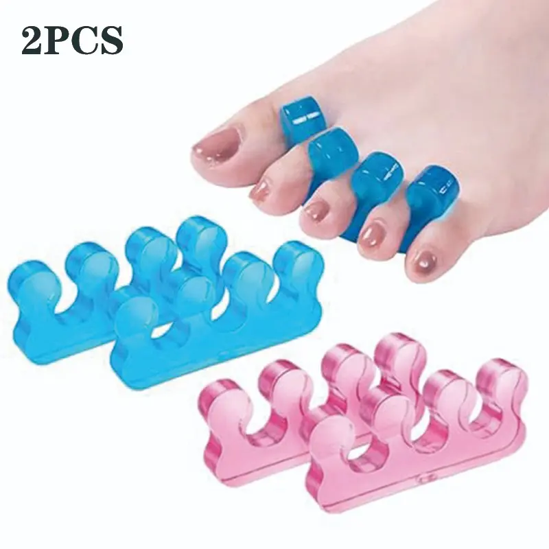 2-Pack Professional Toe Separator for Manicure, Soft Reusable Gel Toe Spreader, Ideal for Salon Use, Essential Manicure Tool, Nail Care