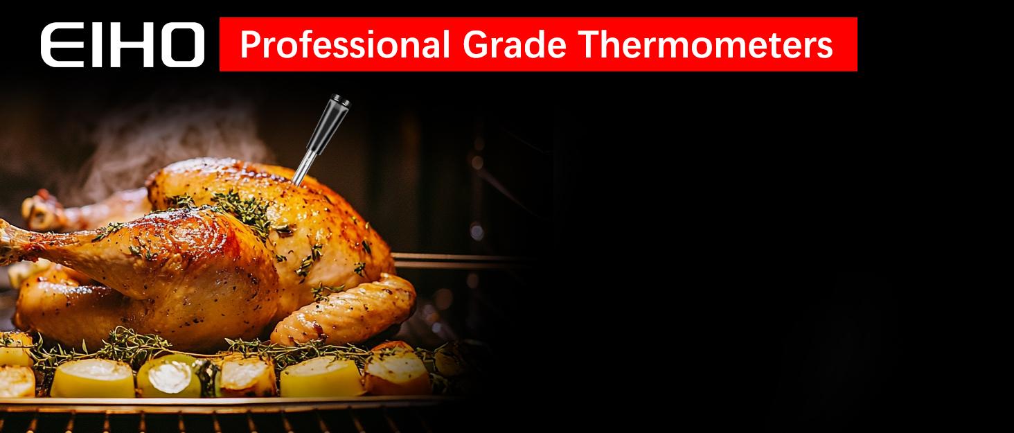 Wireless Bluetooth Meat Thermometer with 2 Ultra-Thin Probes, Smart Digital Food Thermometer 600FT Remote Range, Standalone Smart Base for Grill Smoker Roast Oven, Cooking Gifts