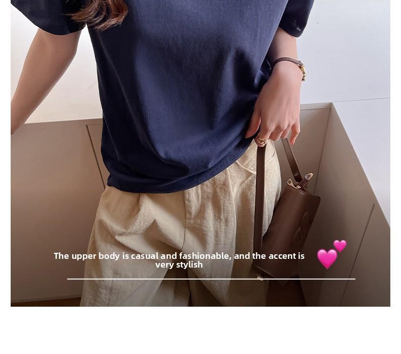 Women's V Neck T Shirt Spring Korean Style Loose Fit Snowflake Cotton Top Casual Basic Tee High Street Trendy Lightweight Summer Top for Women