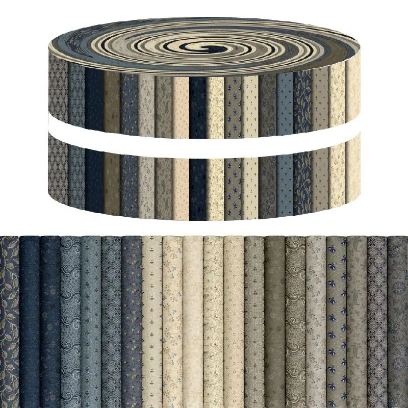 40 Pcs Precut Quilting Fabric Strips - 2.55x19.7 inch Vintage Print Premium Cotton-Polyester, Soft Texture Classic Glam Rolls Bundle, Hand Wash Only for DIY Home Decor Patchwork Art (For DIY Enthusiasts)