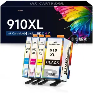 910XL Ink  Combo Pack  for  Ink 910 XL Series Compatible with officeJet Pro 8010 8020 8025 8028 8030 8035 8015 8018 8022 Printer.(4 Pack,B/C/M/Y)
