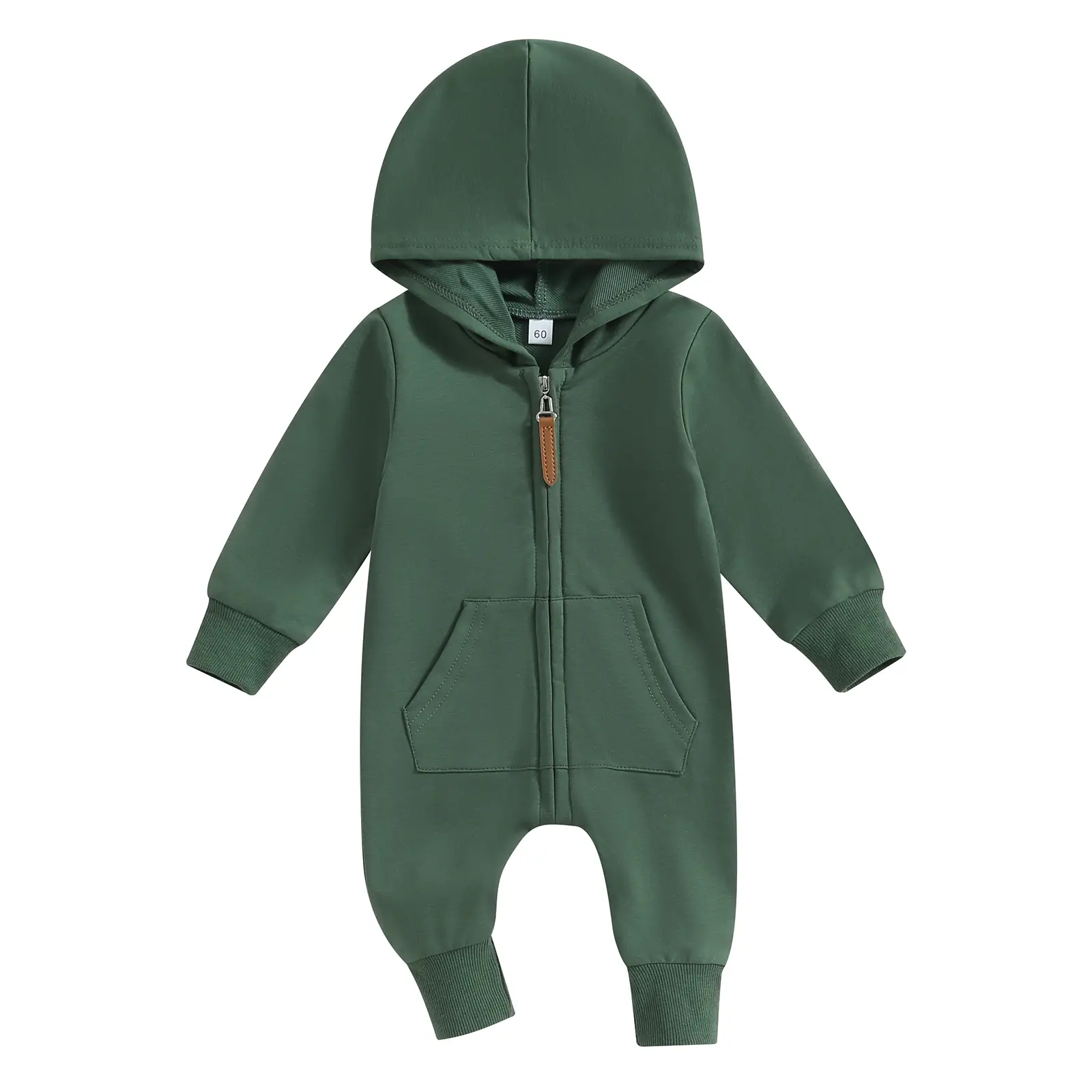 Fall Baby Clothes Newborn Boy Girl Romper Solid Long Sleeve Hoodie Jumpsuit Winter Infant  Outfit