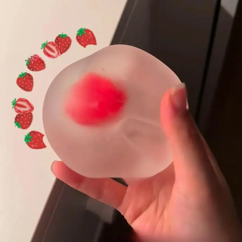 Strawberry Mochi Stress Relief Toys Relieve Stress and Vent Anger Toys Slow Rebound Stress Relief Toy Relieve Stress for Friends Squishy Fidgets