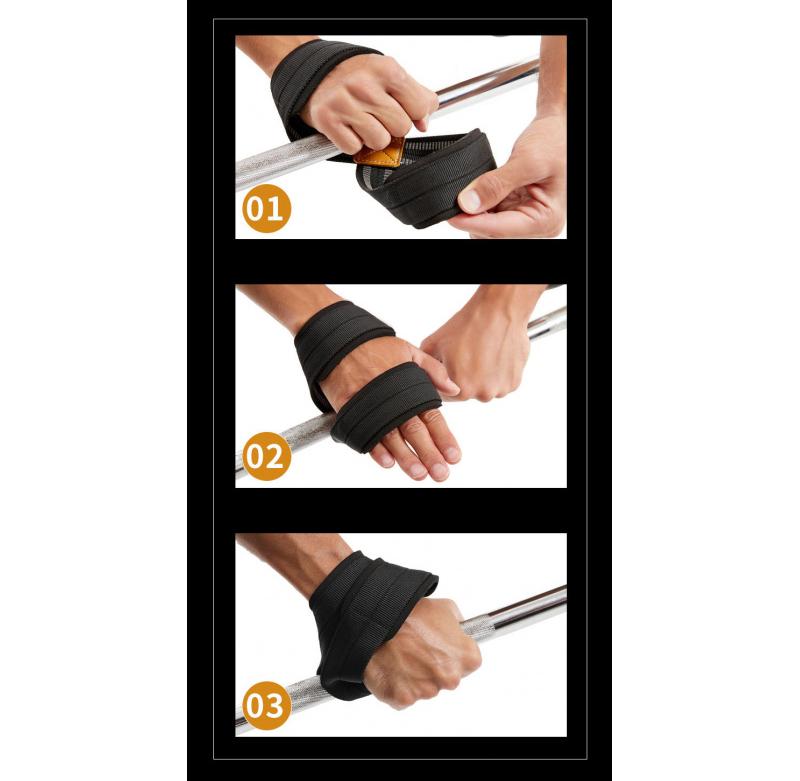 Figure-8 fitness training aid, suitable for pull-ups, barbell exercises, bench press, wrist protection, grip protection, and palm support strap