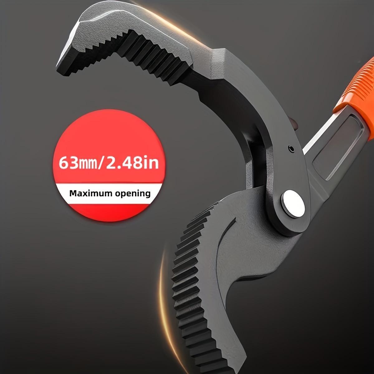 2024Universal Multi-functional Wrench, Multifunctional Quick Opening Pipe Clamp, Automatic Locking Wrench Tool, Household Repair Tool, Quick Opening Pipe Wrench Plate Tool, Portable Movable Wrench