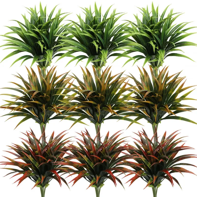 Cross-border best-selling artificial green plants, gladiolus grass, home decoration ornaments, outdoor courtyard UV-resistant artificialflowers, Artificial Flower Decorations wholesale