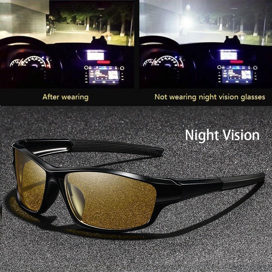 Vintage Square Frame Unisex Night Vision Glasses, Anti-Glare & Anti-Reflective UV400 Eyewear, Fatigue-Reducing Lenses Ideal for Night Driving, Daily Commute & Outdoor Use