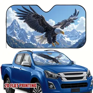 1pc Car Windshield Sunshade with Eagle Design - UV Blocking & Heat Reduction, Foldable Sunshade for All Seasons, Fits Most Vehicles - Front Windshield Coverage, Sunshade for Car Windshield, Uv Protection Accessory, Natureinspired Accessory, 2D Flat